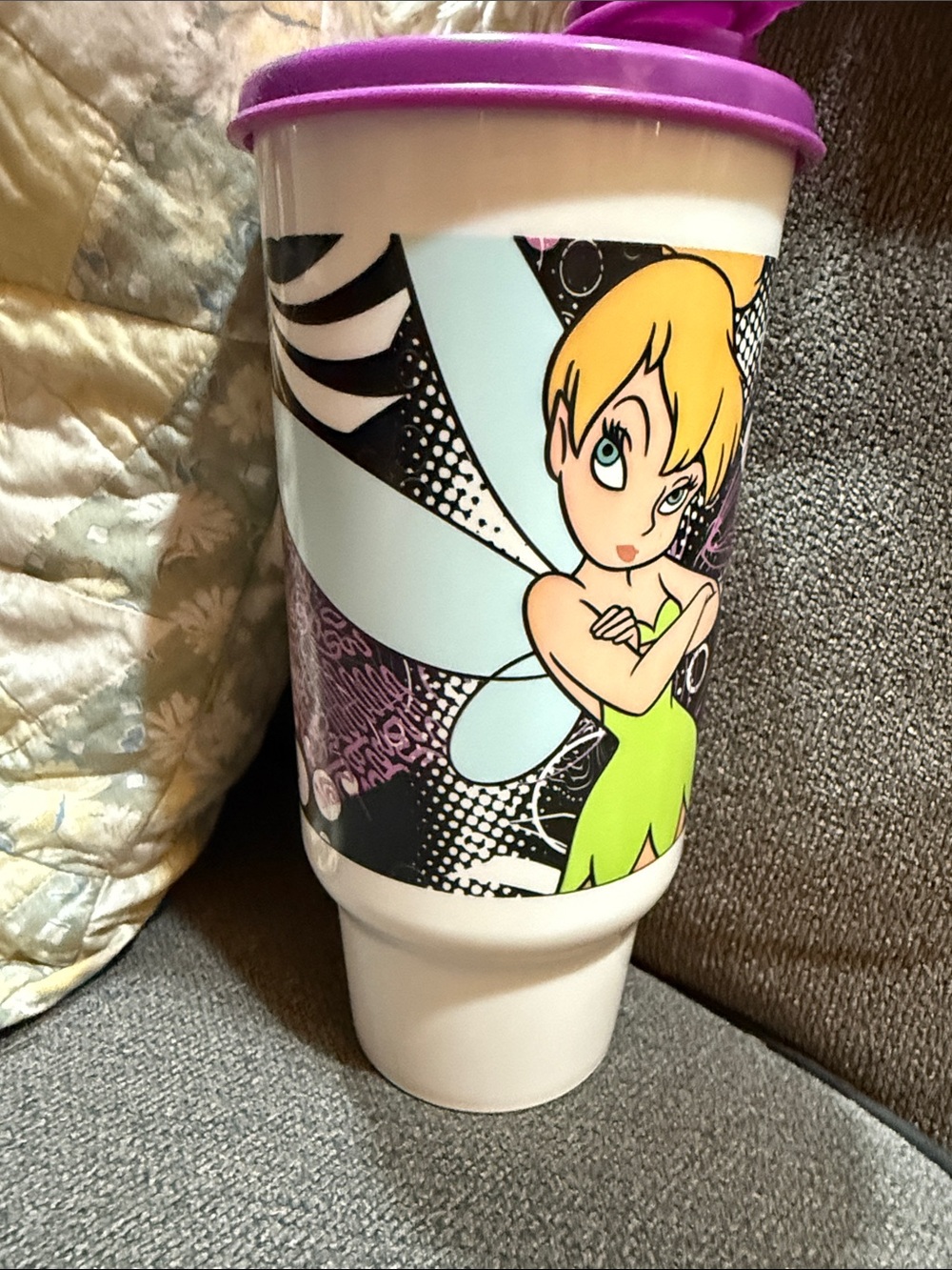 Tinker Bell Travel Cup with Purple Lid Tupperware